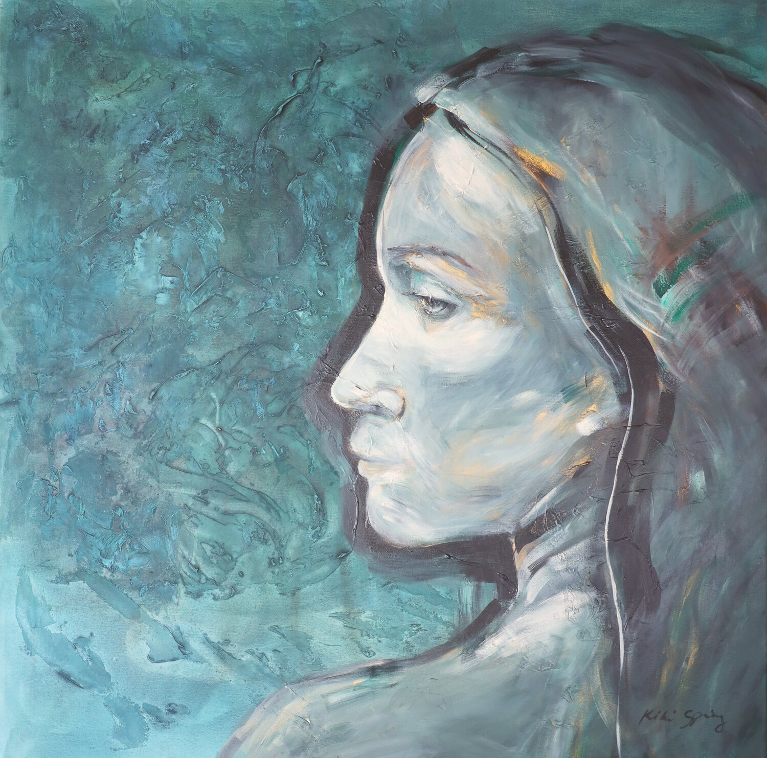 Greta - Echoes of a Past Life Kiki Spring Peinture originale à vendre