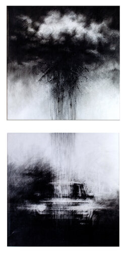 La tarde que perdimos el cielo (Díptico) par Oscar Azula, Dessin en vente sur Singulart