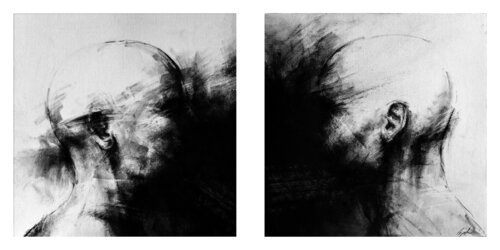 Palabra extraviada (Díptico) par Oscar Azula, Dessin en vente sur Singulart