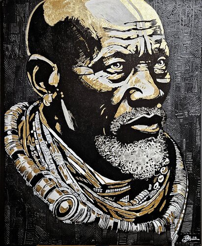 GUARDIAN OF TIME // It Began In Africa by DEL BIANCHI, Painting for Sale on Singulart