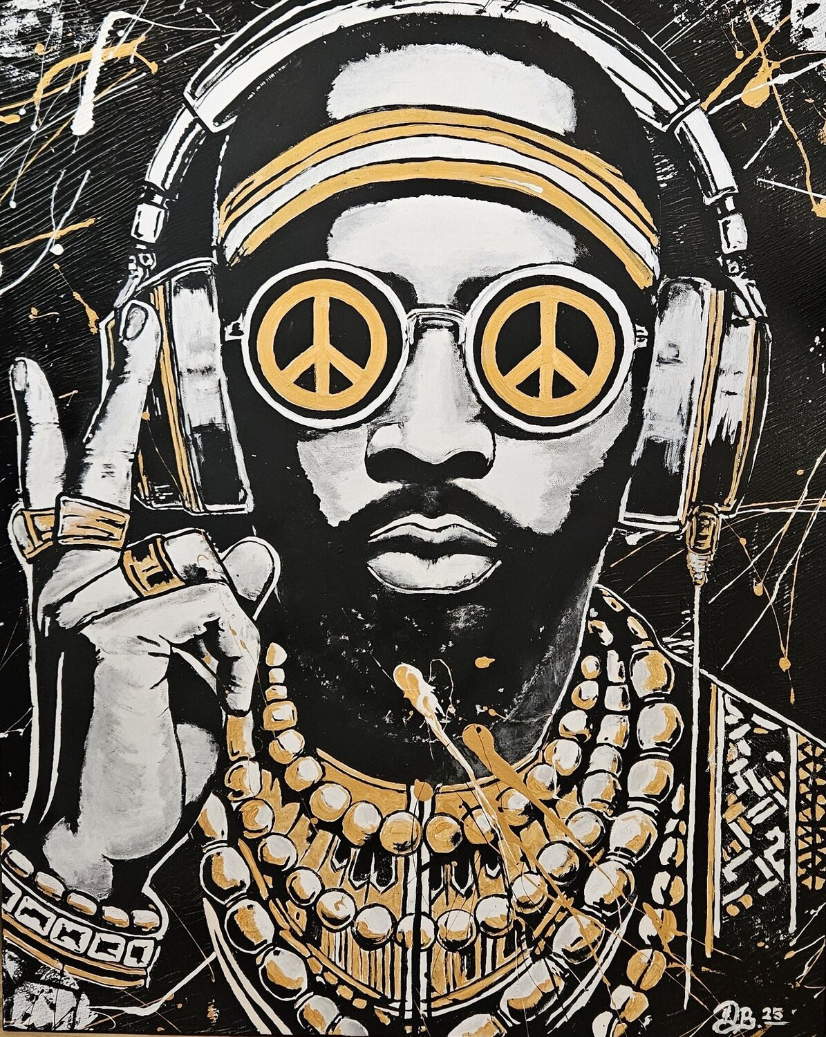 PEACE, IS ALL WE NEED! // It Began In Africa DEL BIANCHI Originalgemälde zu verkaufen