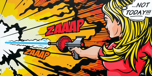 Not Today par Jamie Lee, Peinture en vente sur Singulart