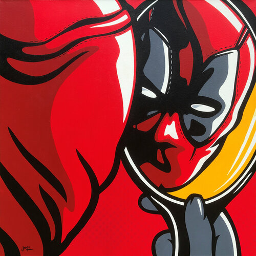 Deadpool With Mirror von Jamie Lee, Malerei kaufen auf Singulart