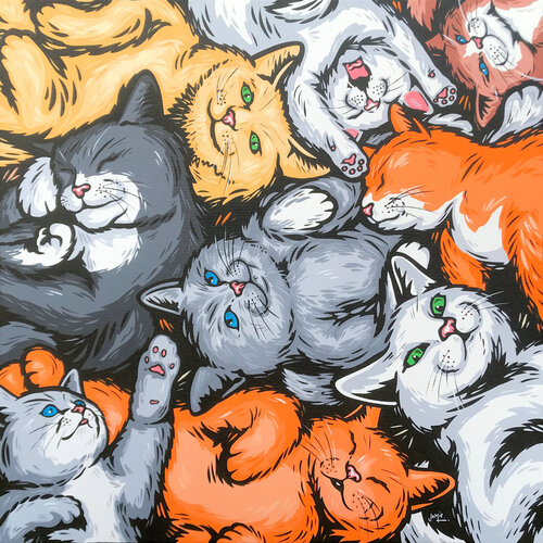 Cats par Jamie Lee, Peinture en vente sur Singulart
