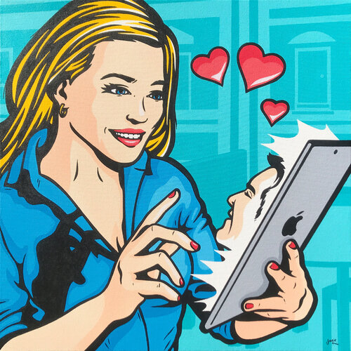 Swipe Right di Jamie Lee, Pittura in vendita su Singulart