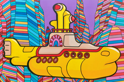 The Beatles Yellow Submarine van Jamie Lee, Schilderij te koop op Singulart