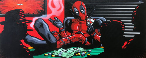 Deadpool - I Got Aces van Jamie Lee, Schilderij te koop op Singulart