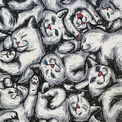 White Cats van Jamie Lee, Schilderij te koop op Singulart