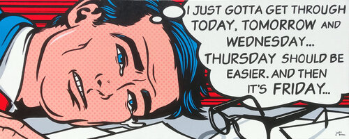 Getting Through The Week van Jamie Lee, Schilderij te koop op Singulart