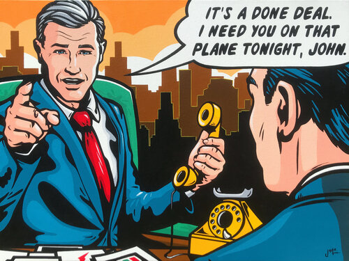 Done Deal van Jamie Lee, Schilderij te koop op Singulart