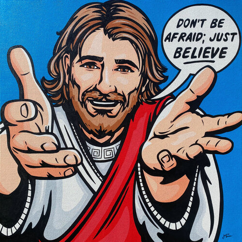 Don't Be Afraid, Just Believe van Jamie Lee, Schilderij te koop op Singulart