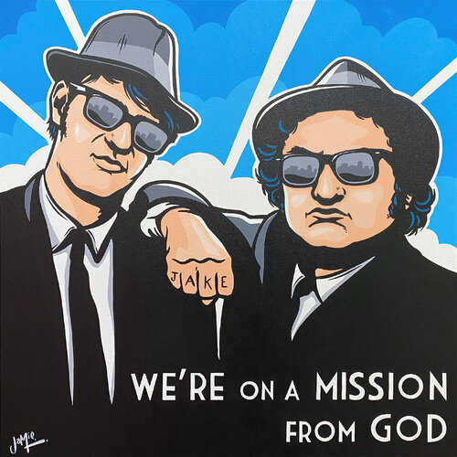 Blues Brothers - Mission From God van Jamie Lee, Schilderij te koop op Singulart