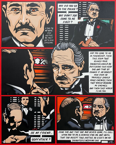 The Godfather - Amerigo Bonasera by Jamie Lee, Painting for Sale on Singulart