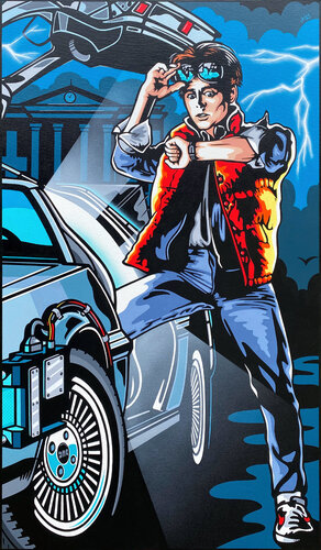 Marty McFly - Back To The Future by Jamie Lee, Painting for Sale on Singulart