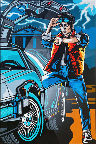 Marty McFly - Outta Time de Jamie Lee, Pintura a la venta en Singulart