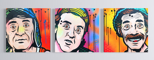 El Chavo Del Ocho Triptych by Jamie Lee, Painting for Sale on Singulart