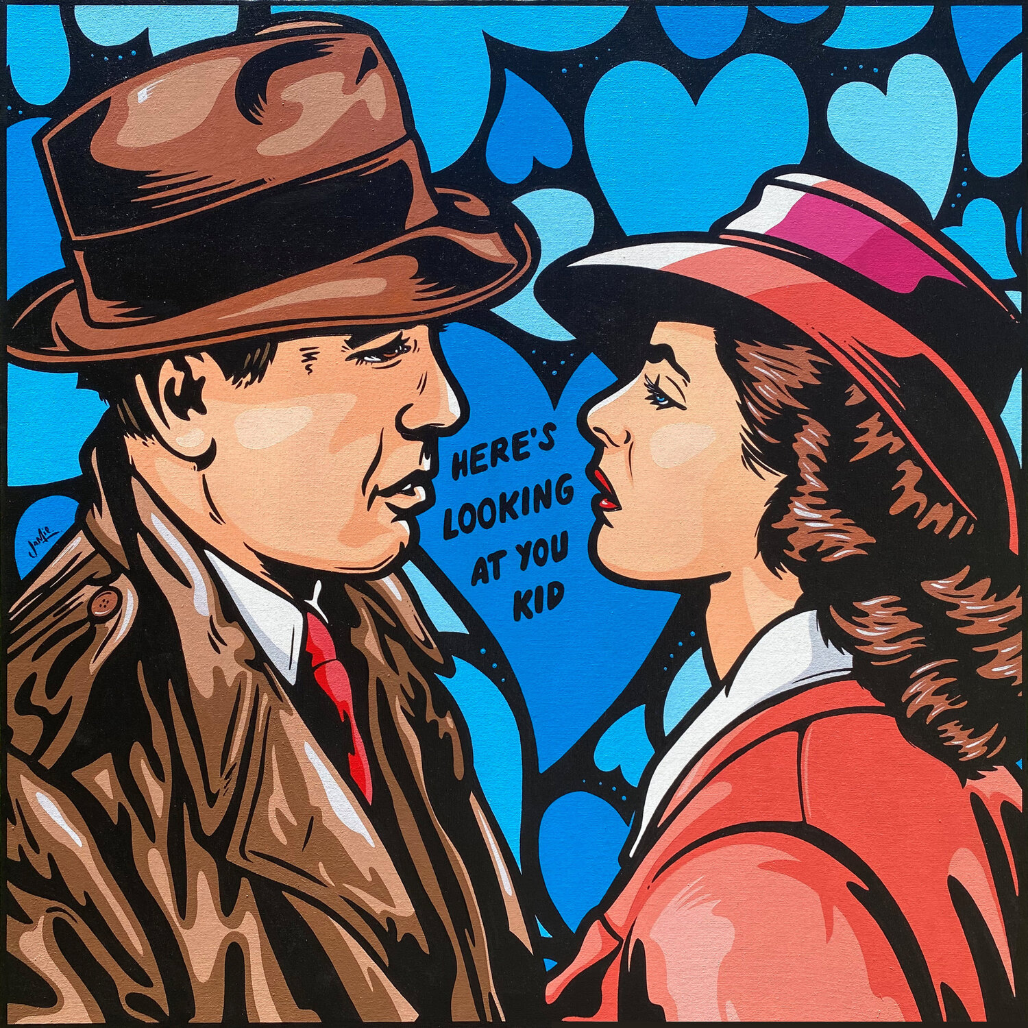 Casablanca - Here's Lookin At You Kid Jamie Lee Originalgemälde zu verkaufen