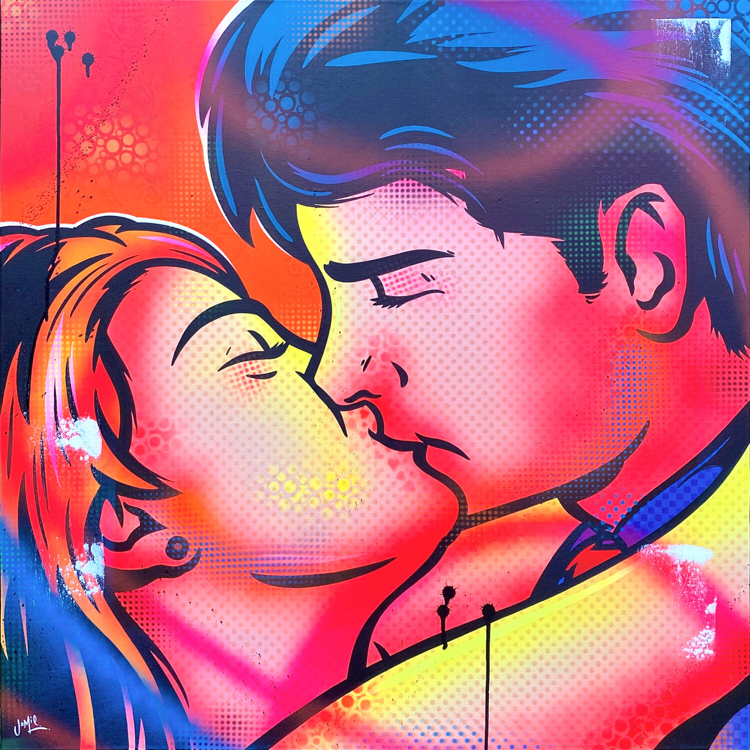 The Kiss Jamie Lee Dipinto originale in vendita