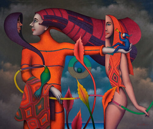Entre dos amores van Jose Luis De la Barra Bellido, Schilderij te koop op Singulart