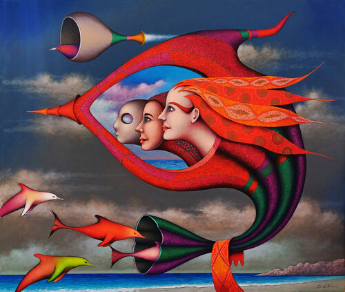 Viajeros marinos by Jose Luis De la Barra Bellido, Painting for Sale on Singulart