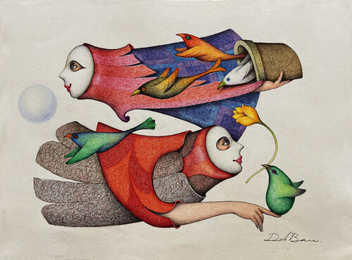 De la serie Voladores van Jose Luis De la Barra Bellido, Tekening te koop op Singulart