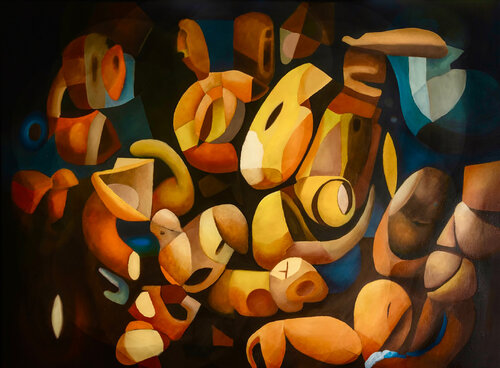 Attic - Residual Architectures of Perception by Anika Kuntze, Painting for Sale on Singulart