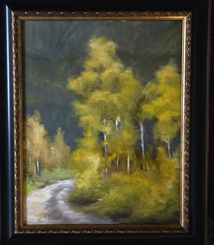Gold and Green by Dane Rigby, Painting for Sale on Singulart