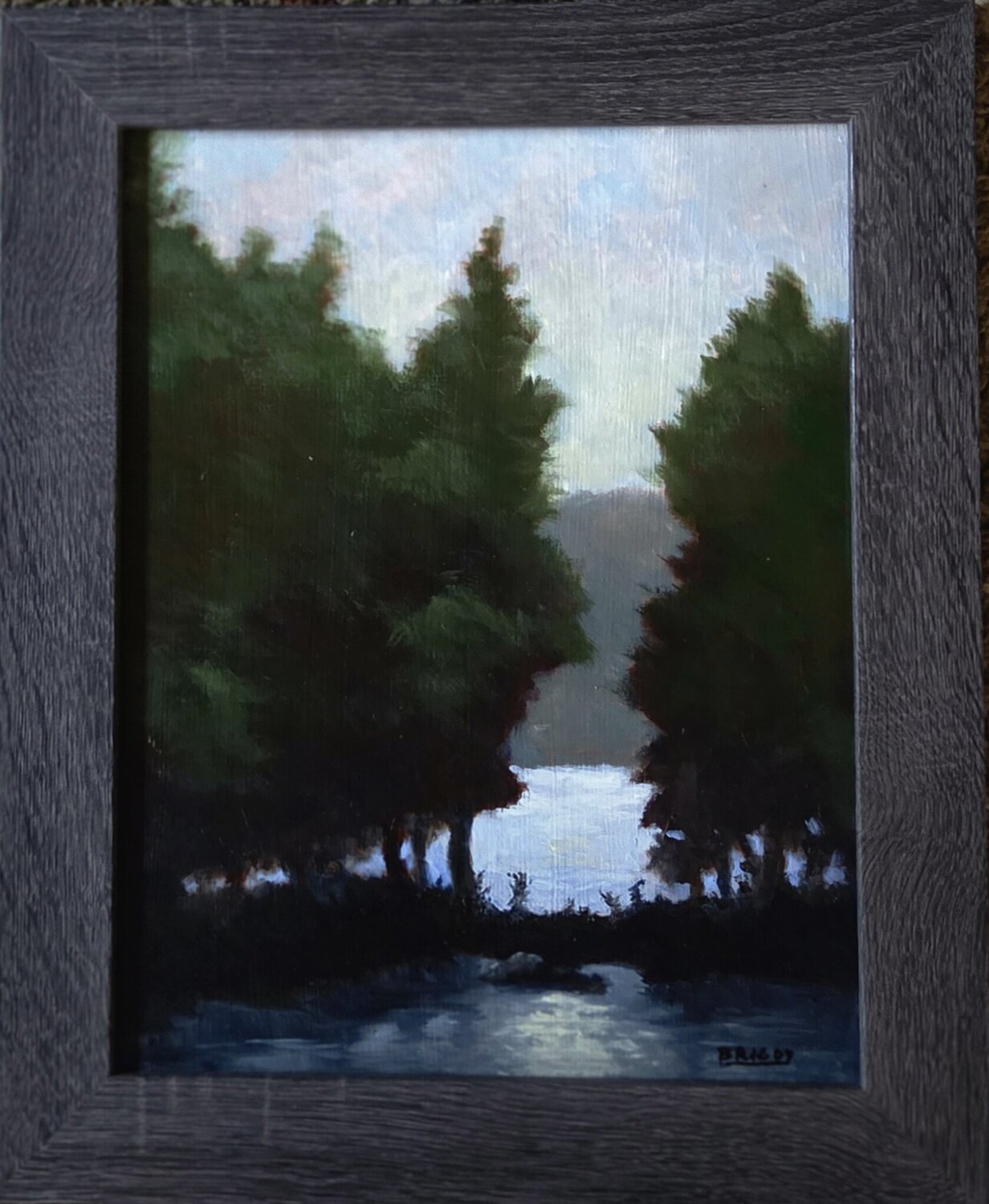 Moody Pines Dane Rigby Original painting for sale