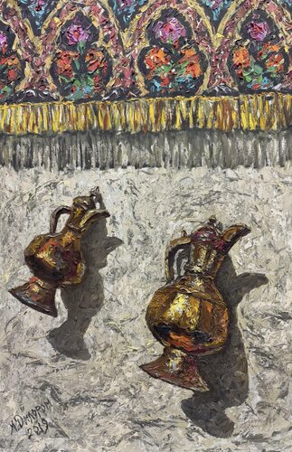 Eastern Stillness | Original Oil Painting | Monumental Artwork von Dilorom Mamedova, Malerei kaufen auf Singulart