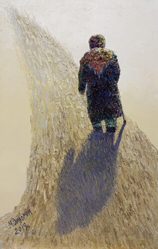 The Road of Life: |  Sculptural Impasto | Dilorom Mamedova van Dilorom Mamedova, Schilderij te koop op Singulart