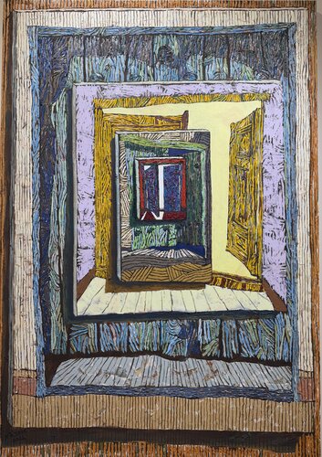 The Doors to Infinity | Architectural 3 D Impasto | Dilorom Mamedova von Dilorom Mamedova, Malerei kaufen auf Singulart