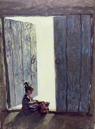 The Border of Childhood and Infinity | Dilorom Mamedova von Dilorom Mamedova, Malerei kaufen auf Singulart