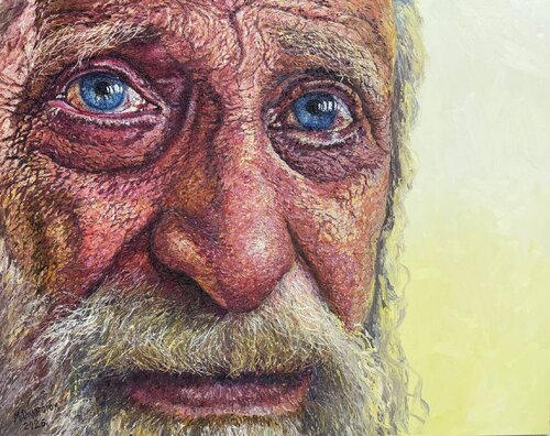 Pain That Turned into Prayer di Dilorom Mamedova, Pittura in vendita su Singulart