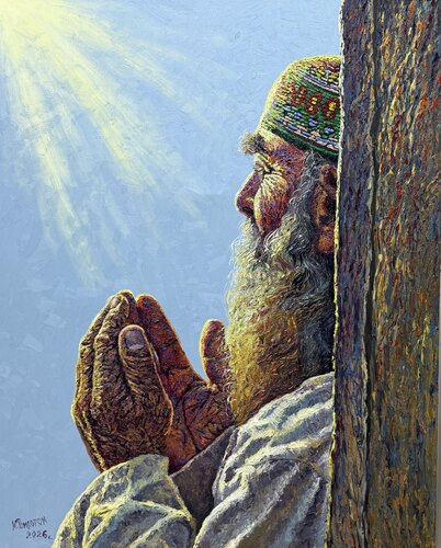 Portrait: Prayer for Peace | Dilorom Mamedova di Dilorom Mamedova, Pittura in vendita su Singulart