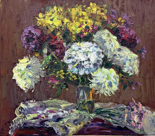 Bouquet of flowers par Dilorom Mamedova, Peinture en vente sur Singulart