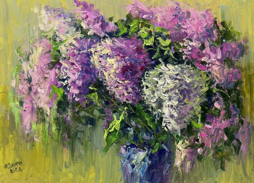 Breath of Lilacs by Dilorom Mamedova, Painting for Sale on Singulart