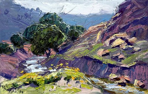 Lilac Gorge di Dilorom Mamedova, Pittura in vendita su Singulart