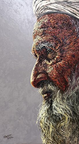 When Time Becomes a Face van Dilorom Mamedova, Schilderij te koop op Singulart