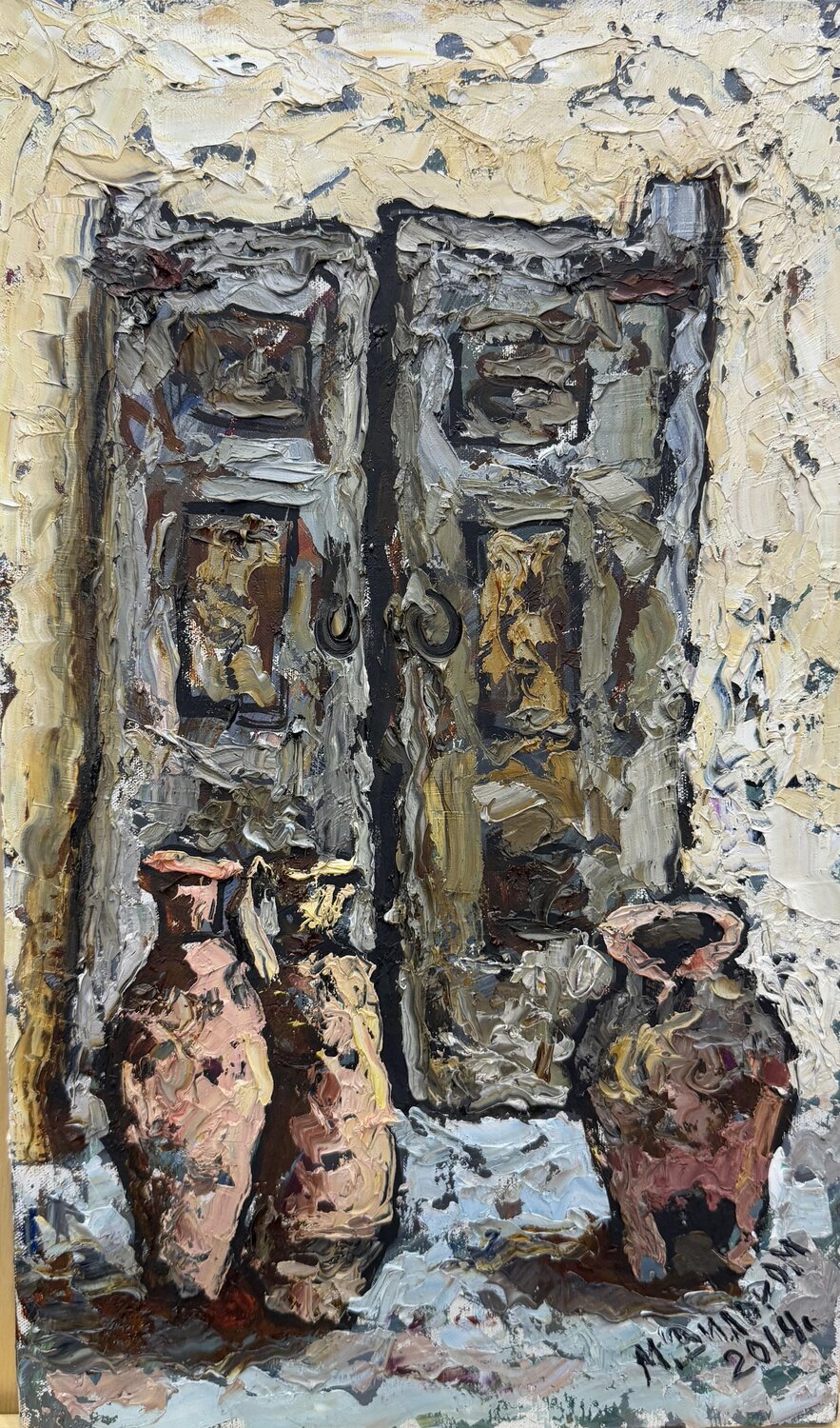 Old Door and Terracotta | Dilorom Mamedova Dilorom Mamedova Originalgemälde zu verkaufen