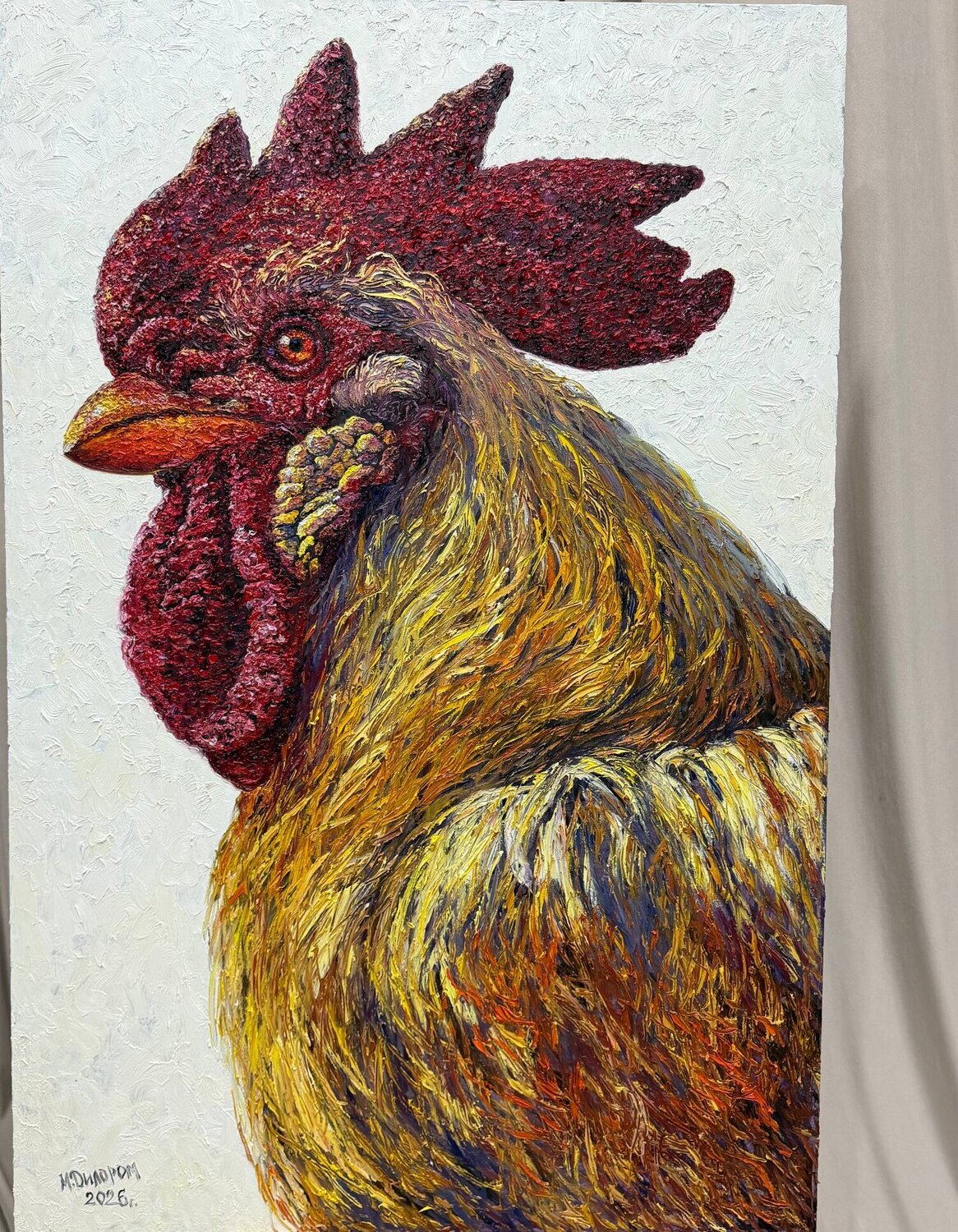 Real Man in the House Dilorom Mamedova Origineel schilderij te koop