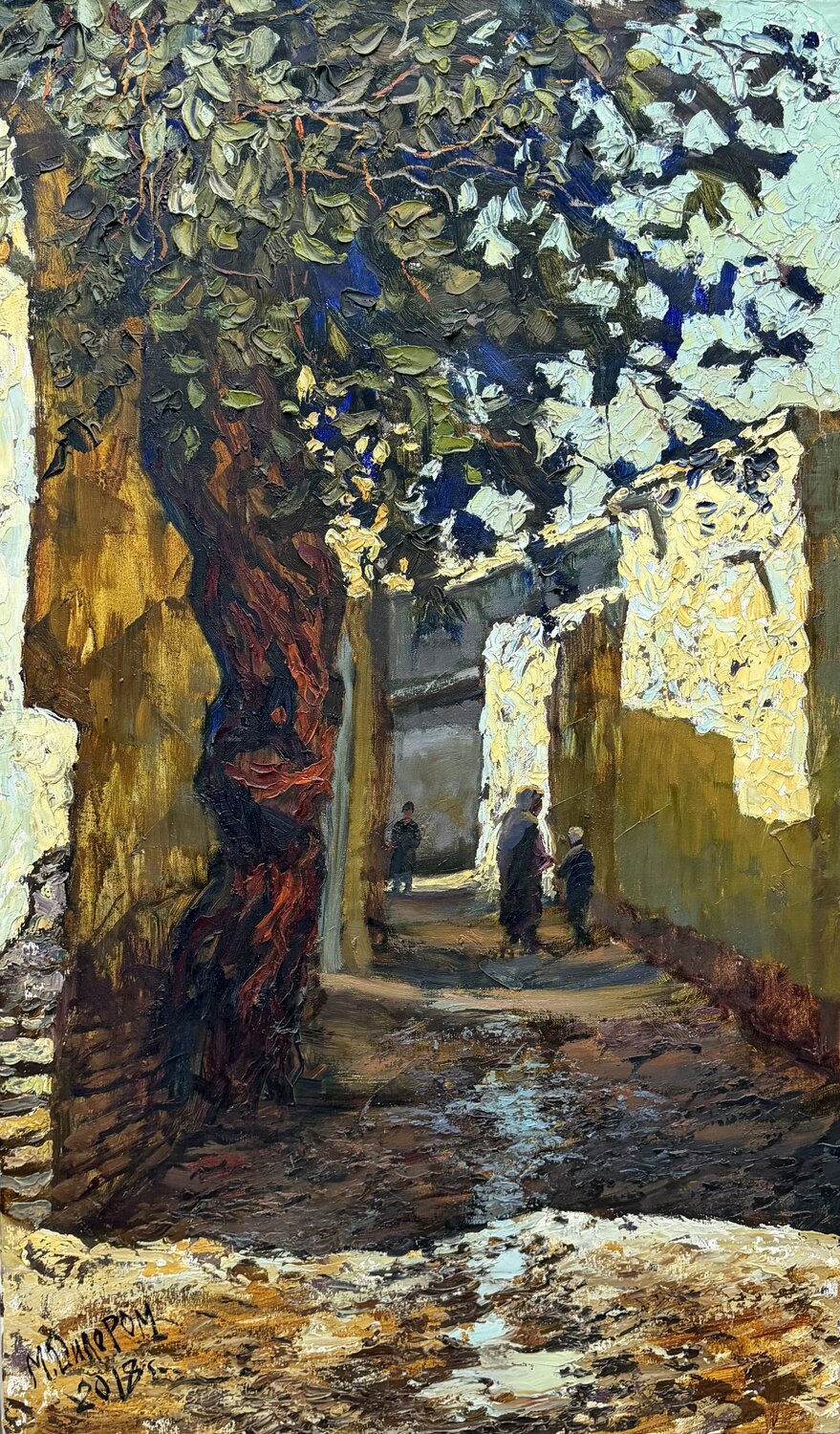Grandmother's Advice Dilorom Mamedova Peinture originale à vendre