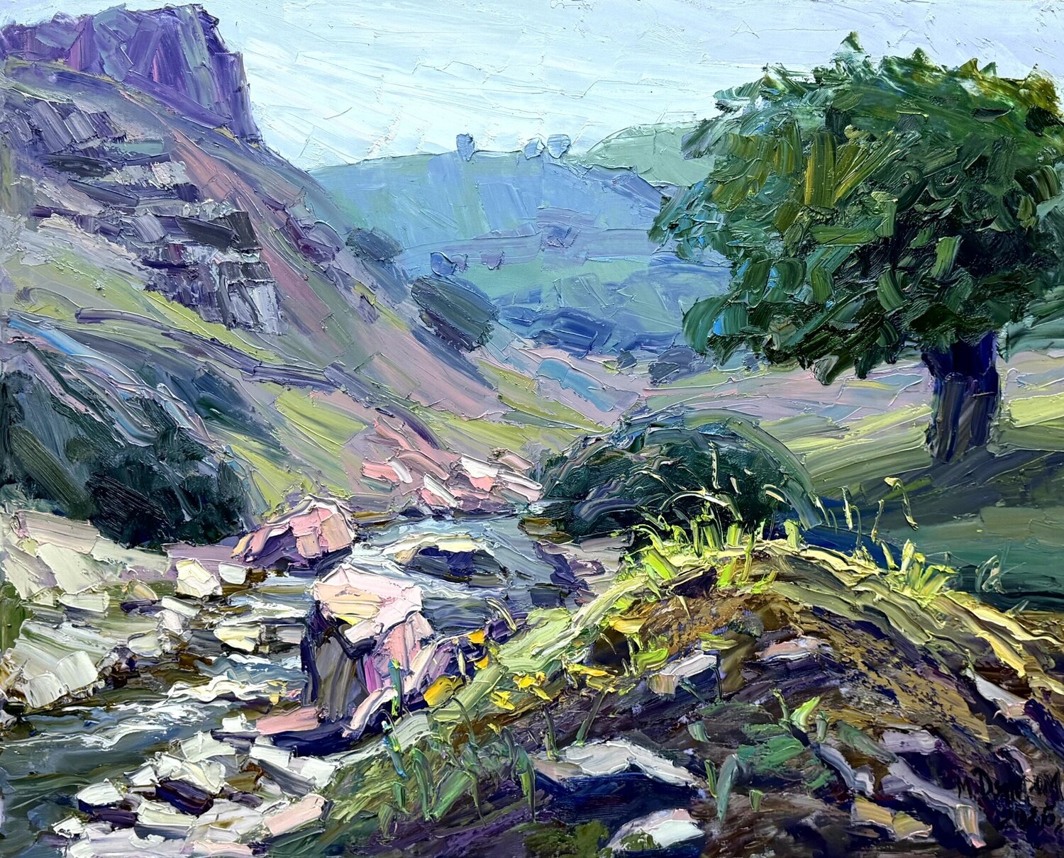 Lavender Cliffs Dilorom Mamedova Pintura original en venta