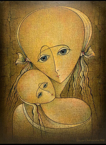 Motherhood by Omar Chkhaidze, 絵画 for Sale on Singulart