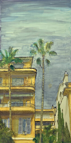 Villefranche sur mer by Benoit RUFF, Drawing for Sale on Singulart