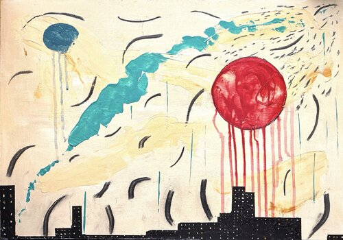 Shimmering City de John Britton, Pintura a la venta en Singulart