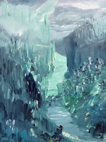 River Fog von Anette Thorup Hansen, Malerei kaufen auf Singulart