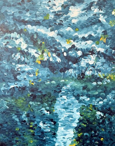 Relaxing by the River von Anette Thorup Hansen, Malerei kaufen auf Singulart