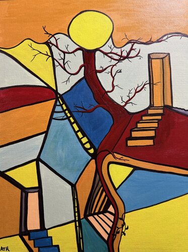 Strange Shapes on Sunday Afternoon by Anette Thorup Hansen, Painting for Sale on Singulart