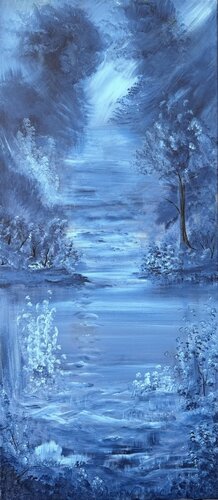 Walking in Moonlight von Anette Thorup Hansen, Malerei kaufen auf Singulart