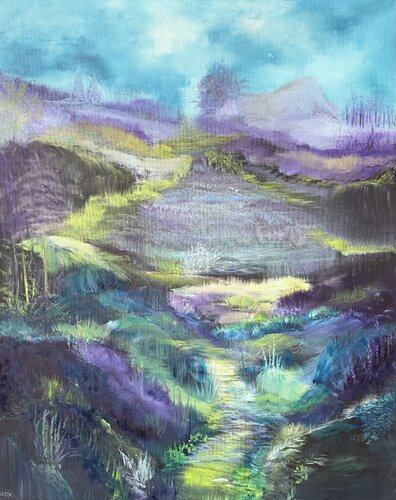 The Moor no.3. : Walking in Peace. van Anette Thorup Hansen, Schilderij te koop op Singulart